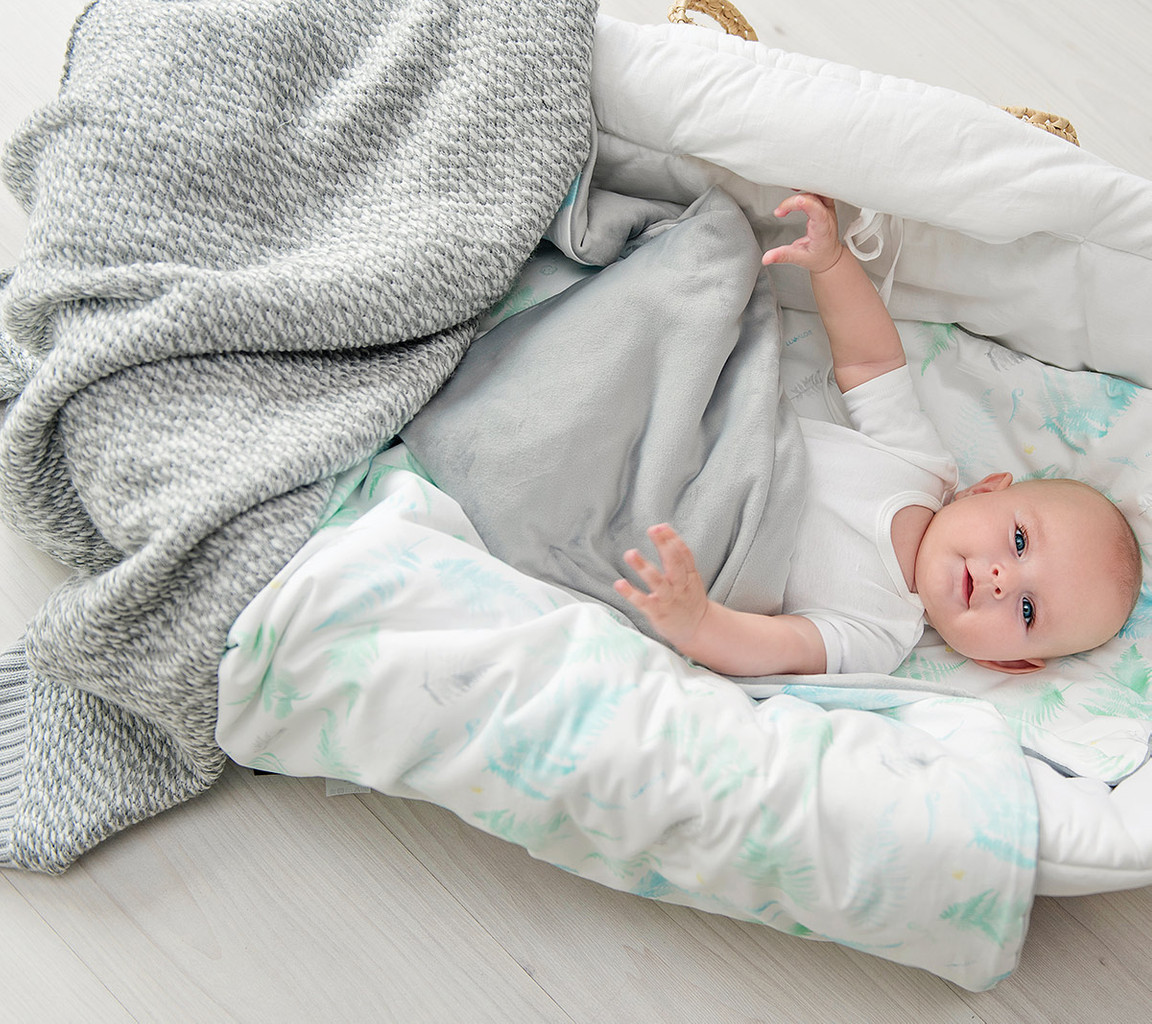 Poduszka niemowlaka i starszaka - paprocie mięta | Lullalove - obrazek 2