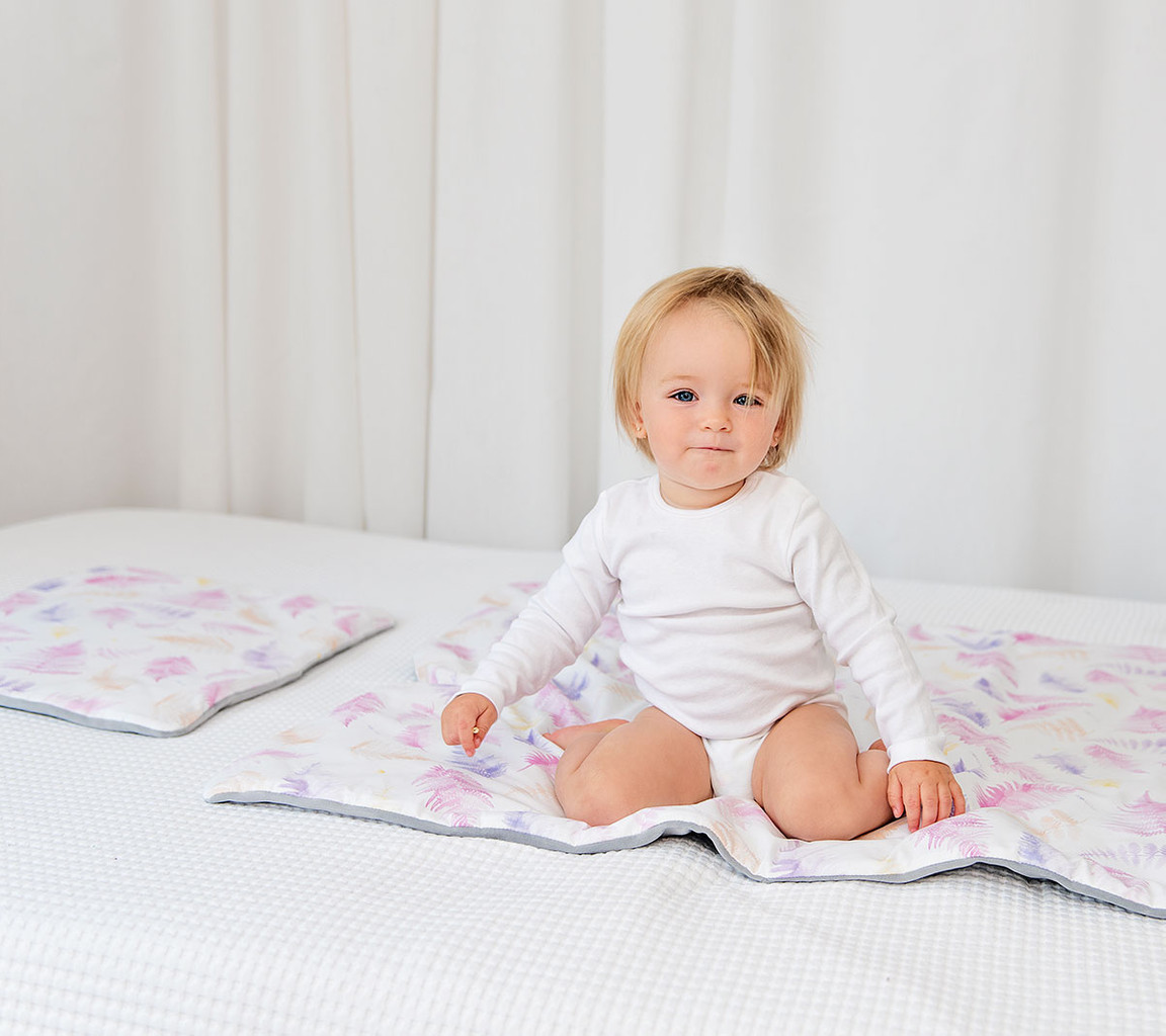 Poduszka niemowlaka i starszaka - paprocie róż | Lullalove - obrazek 4