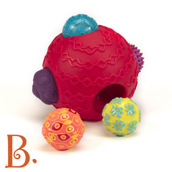 Kula sensoryczna z piłkami Czerwona | B.Toys
