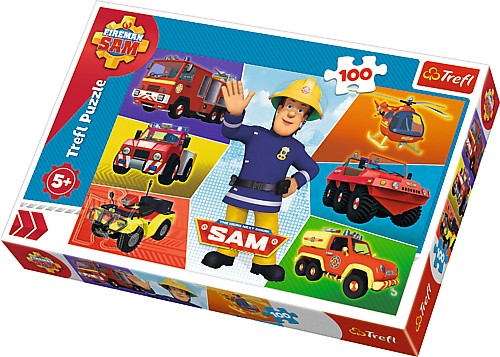 Puzzle 100 elementów - Pojazdy Strażaka Sama | Trefl