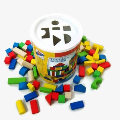 Klocki drewniane w wiaderku z sorterem | Woody