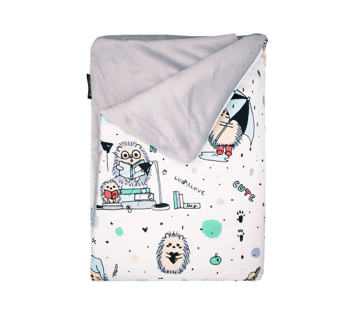 Kołderka niemowlaka i starszaka Jeże Niebieskie | Lullalove