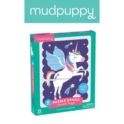 Puzzle Patyczki Magiczne jednorożce 24 elementy | Mudpuppy
