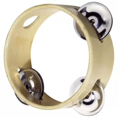 Tamburyno naturalne z 3 dzwonkami | Goki