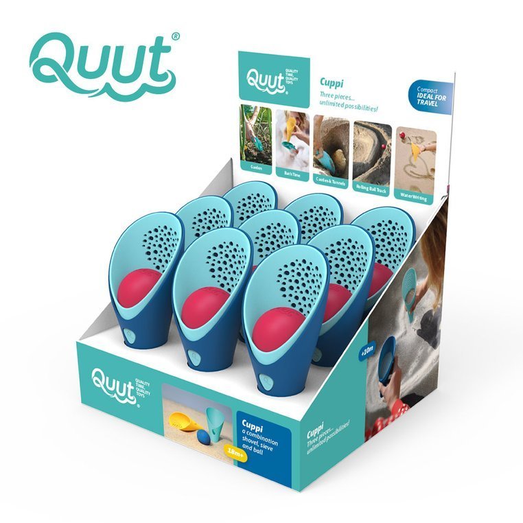 Zestaw 2 łopatek wielofunkcyjnych z piłeczką Cuppi Ocean | Quut - obrazek 2