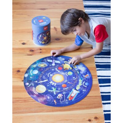 Puzzle okrągłe w tubie Układ Słoneczny 48el | Apli Kids