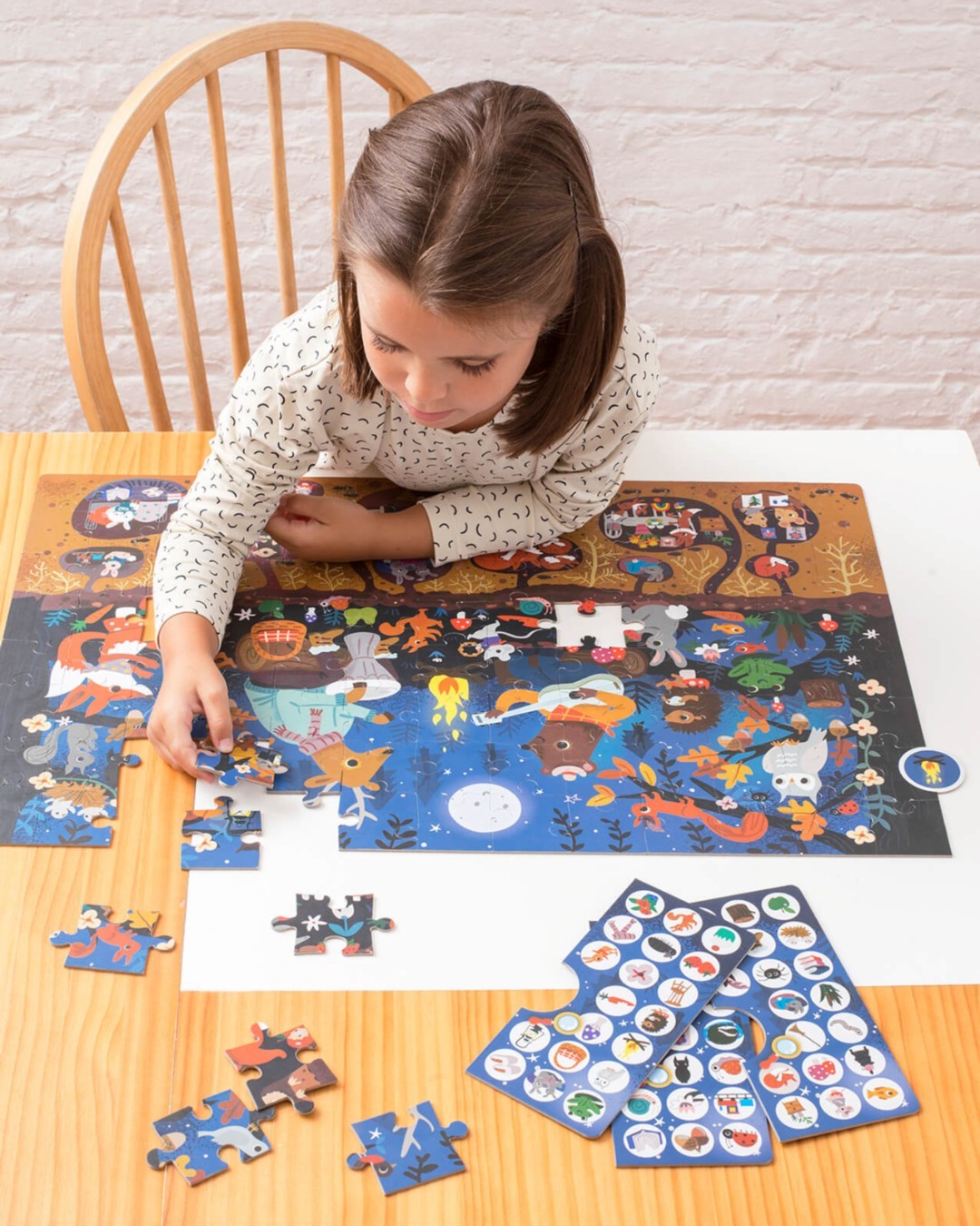 Puzzle obserwacyjne Las 104el | Apli Kids - obrazek 2