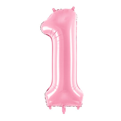 Balon foliowy Cyfra ”1”, 86cm, różowy