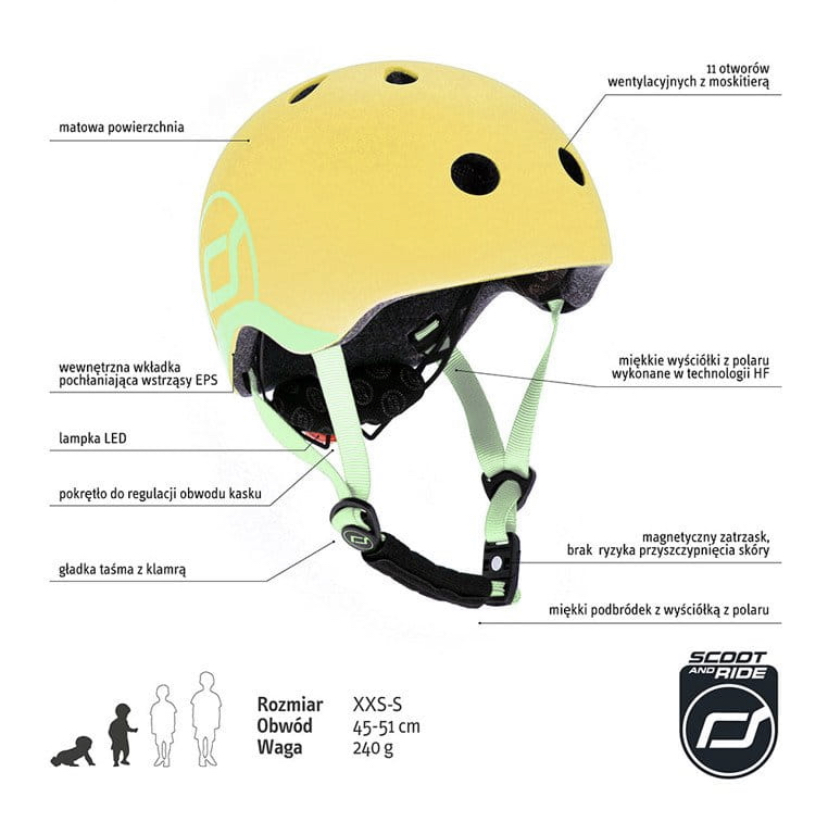 Kask XXS-S dla dzieci 1-5 lat Lemon | Scootandride - obrazek 2