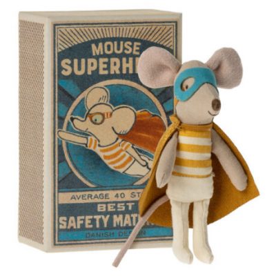 Myszka - Super hero mouse, Little brother in matchbox | Maileg