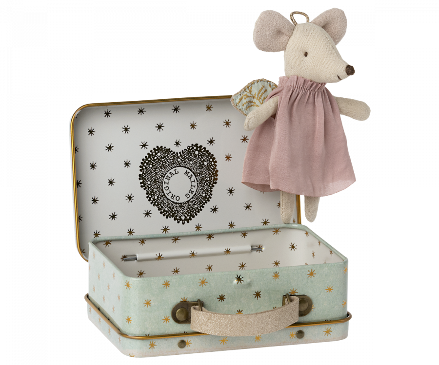 Angel Mouse in suitcase | Maileg