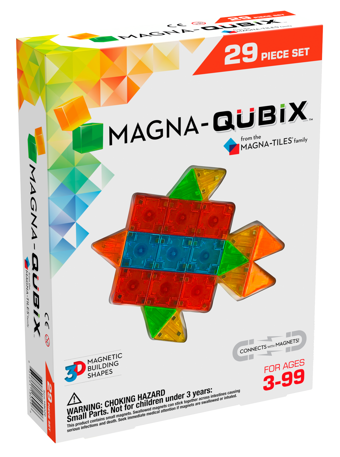 Klocki magnetyczne Magna-Qubix® 29 el. | Magna-Tiles