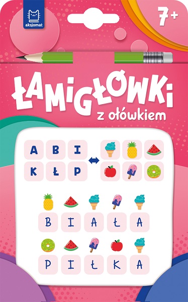 Łamigłówki z ołówkiem 7+ Różowe