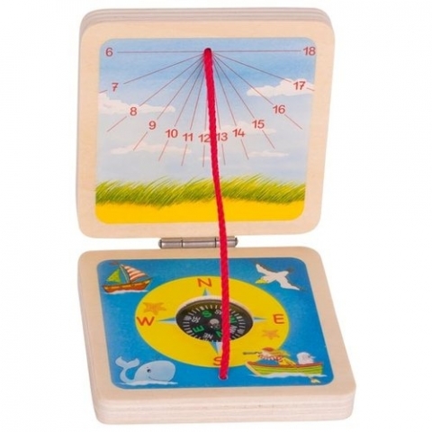 Kieszonkowy zegar słoneczny z kompasem Goki