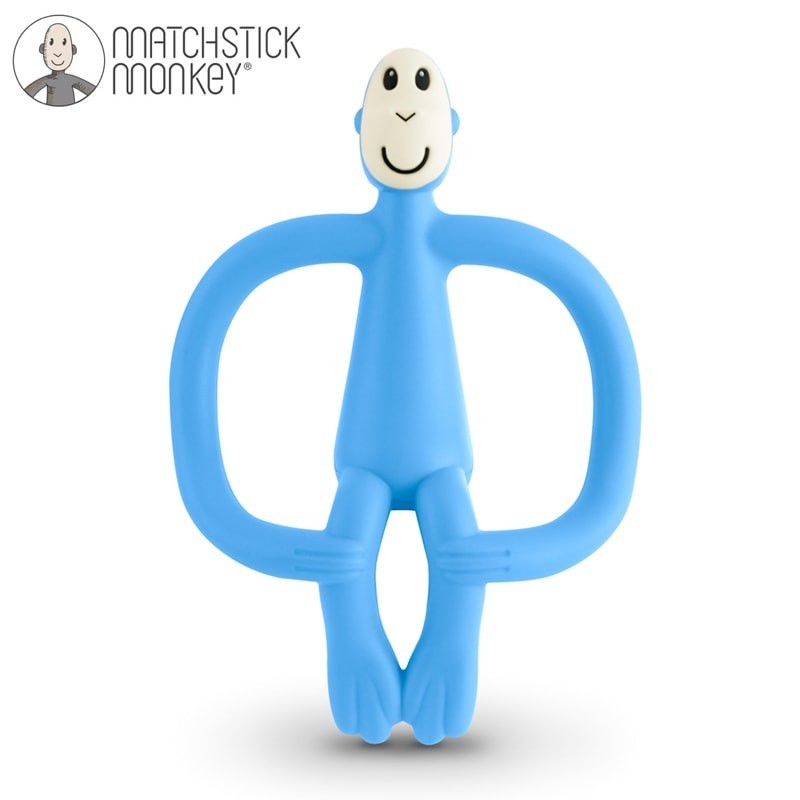Gryzak masujący ze szczoteczką Light Blue | Matchstick Monkey