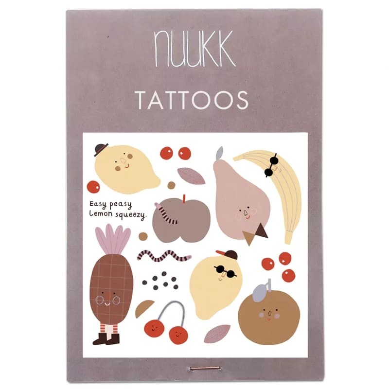 Wegańskie tatuaże dla dzieci Cheeky Fruits Nuukk