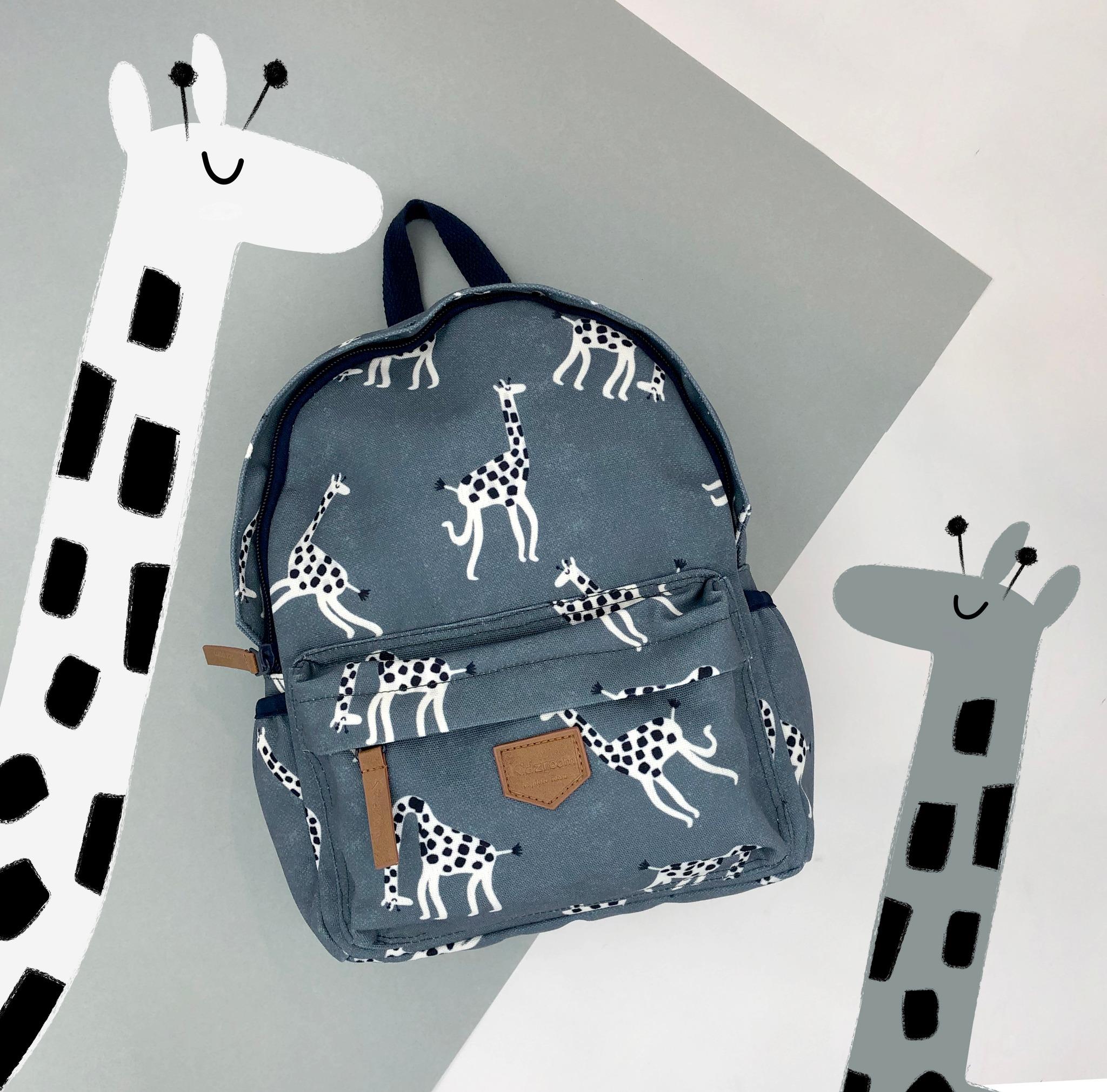 Plecak dla dzieci Stories Giraffe blue | Kidzroom
