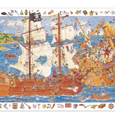 Puzzle Obserwacyjne Piraci 100 el Djeco