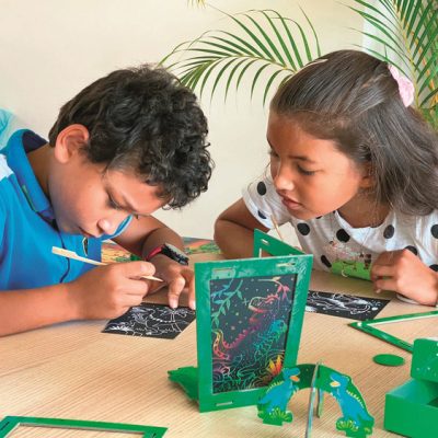 Zestaw kreatywny zdrapka Lampion DINO | Box Candiy