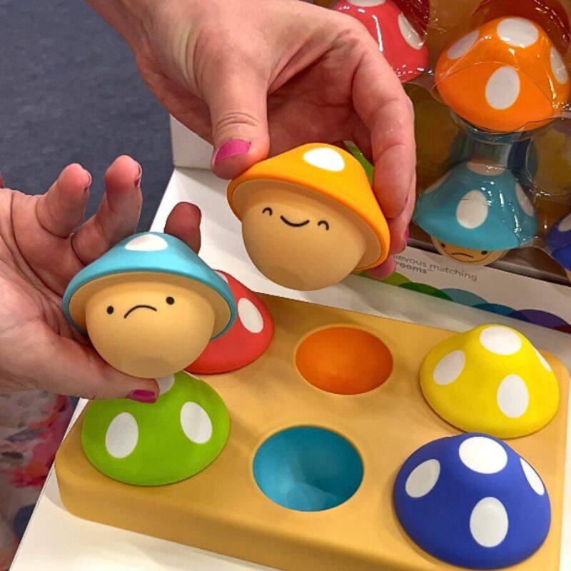 Psotne grzybki sorter dla dzieci – zabawka edukacyjna 12 mies.+| Sassy
