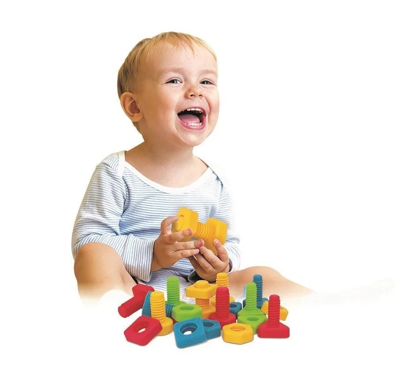 Zestaw geometrycznych śrub i nakrętek Toy Element - obrazek 3