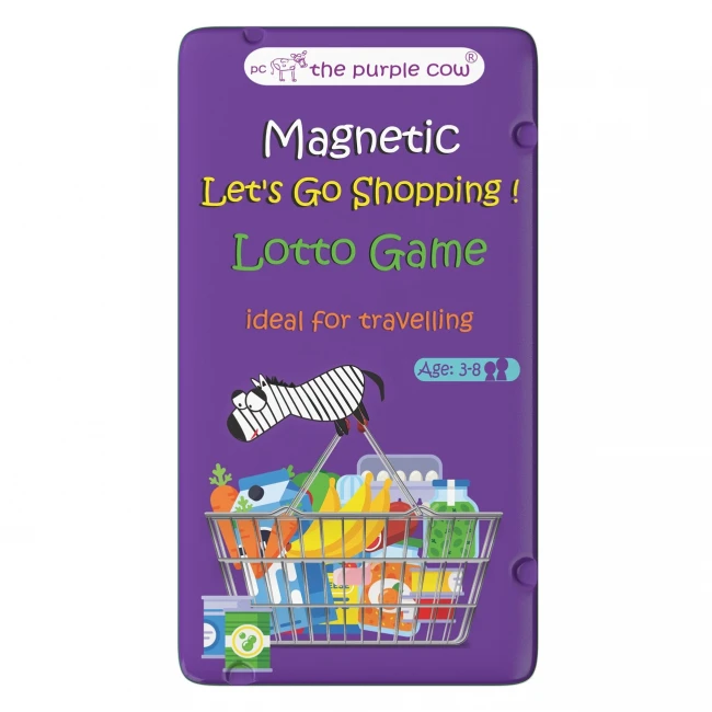 Podróżna gra magnetyczna Lotto zakupy  -The Purple Cow