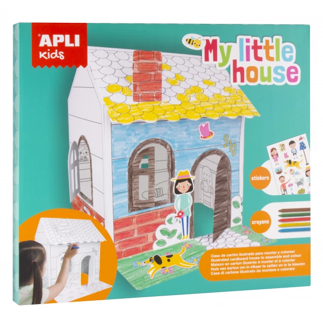 Domek do złożenia i pokolorowania  - My Little House Apli Kids