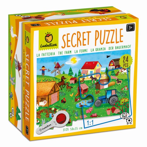 Secret Puzzle dla najmłodszych Gospodarstwo rolne   Ludattica