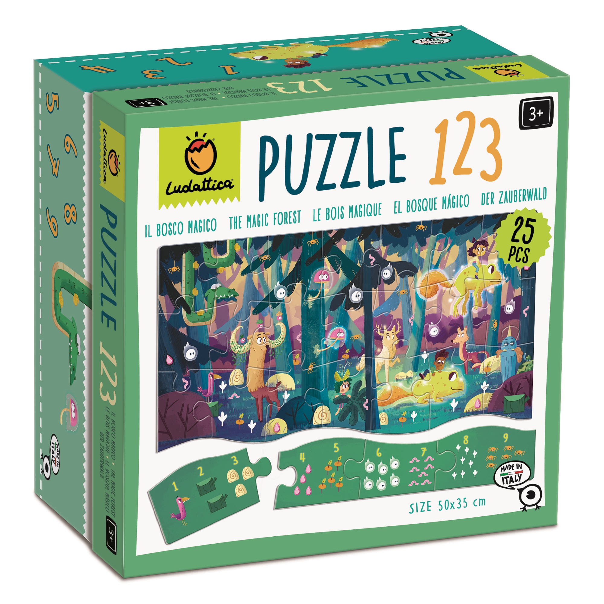 123 puzzle matematyczne dla najmłodszych Zaczarowany Las  Ludattica