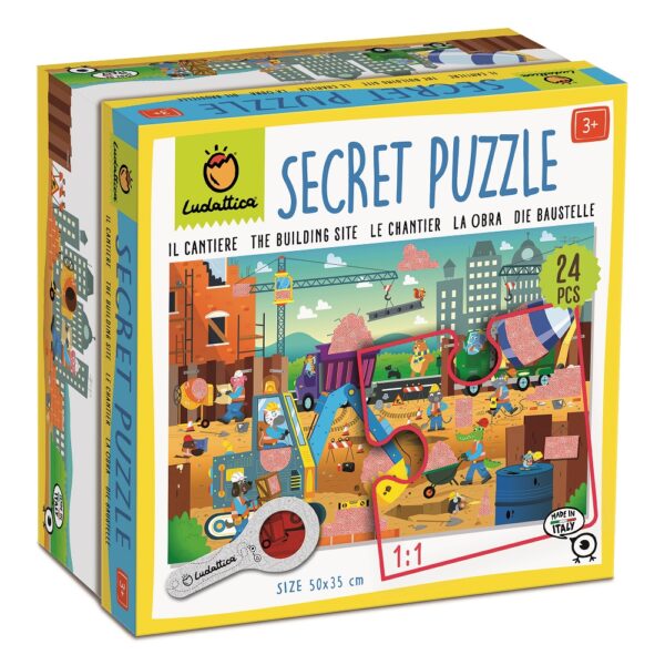 Secret Puzzle dla najmłodszych Plac Budowy   Ludattica