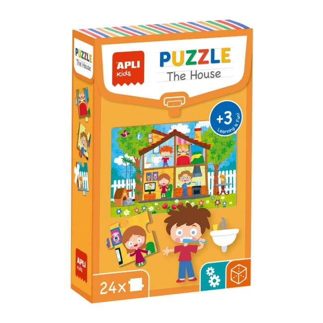 Puzzle edukacyjne 24 elementy  - Dom Apli Kids