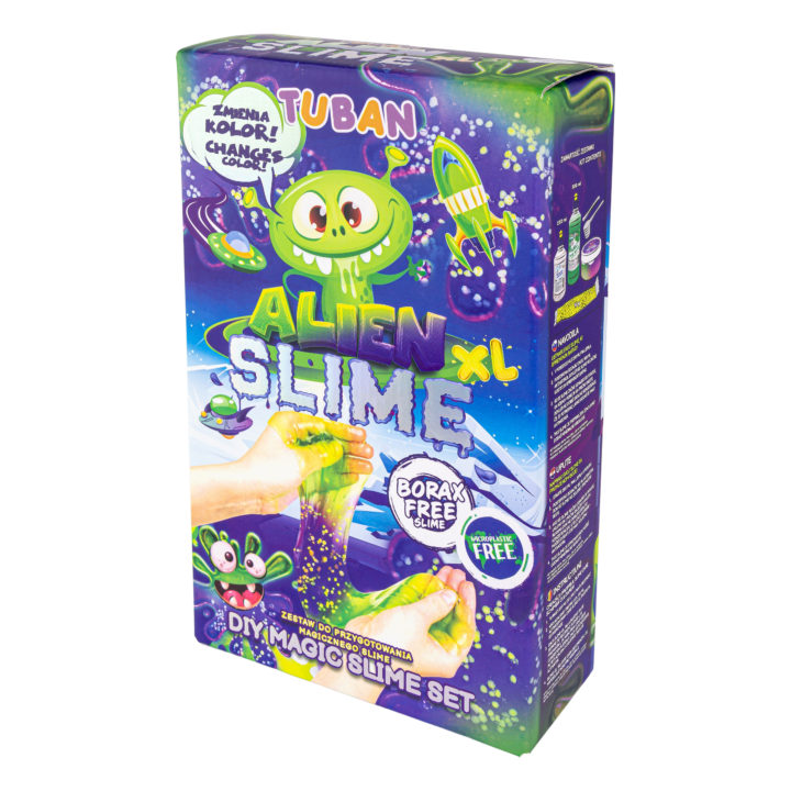Slime Alien zmieniający kolor DIY XL | Tuban