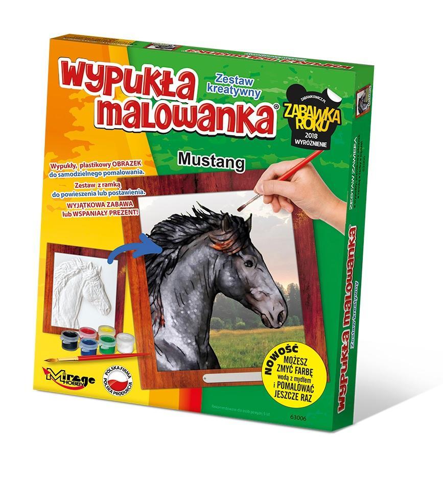 Wypukła kolorowanka konie - Mustang