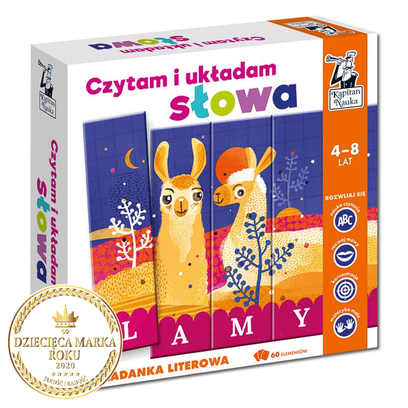 Czytam i układam słowa. Układanka literowa | Kapitan Nauka