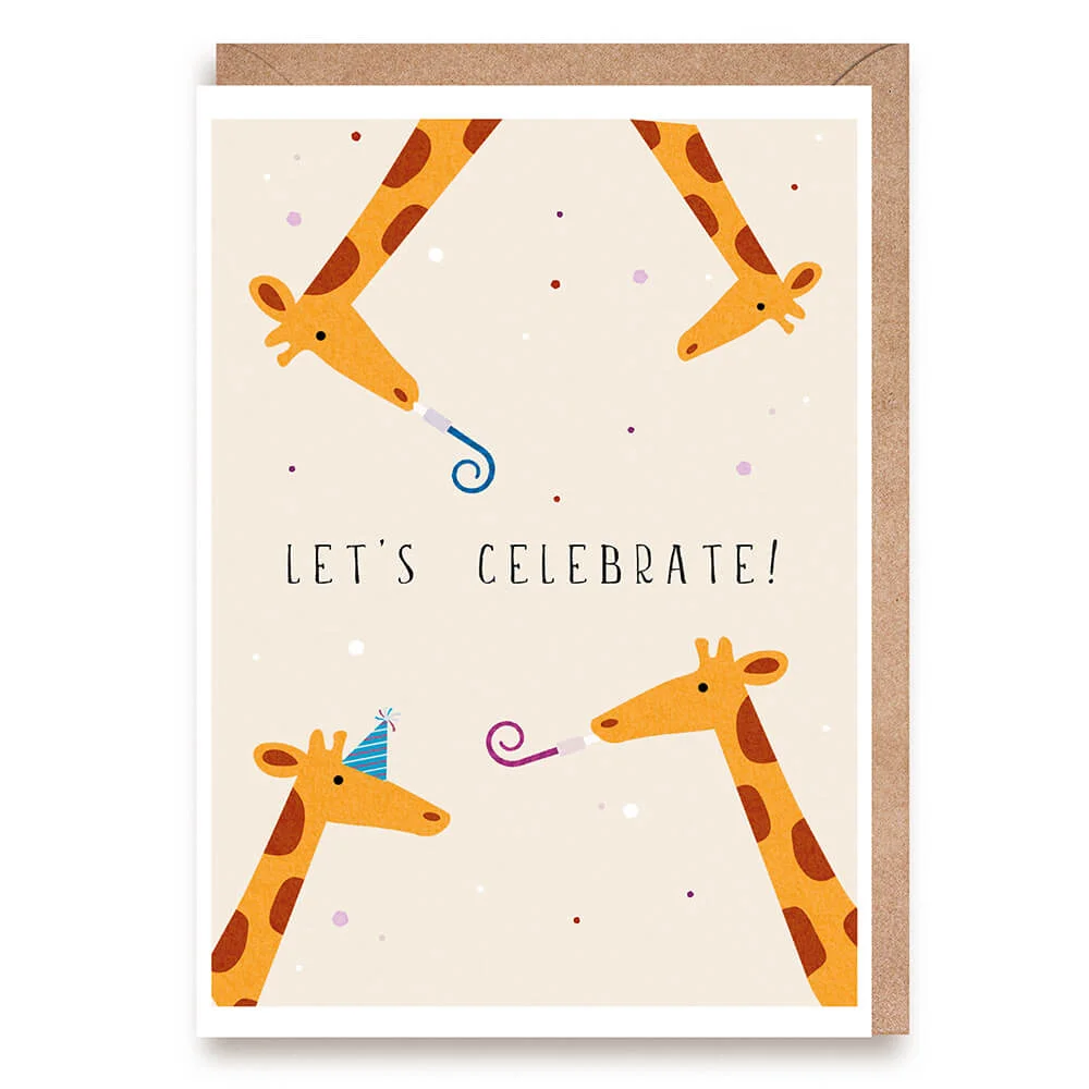 Kartka-Lets-celebrate-Zyrafy-1