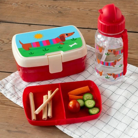 Zestaw śniadaniowy lunchbox i bidon Jamnik, Rex London