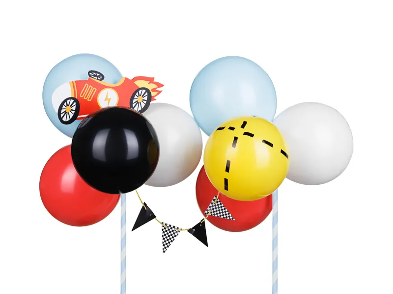 Balonowy topper na tort Auto, mix, 29 cm