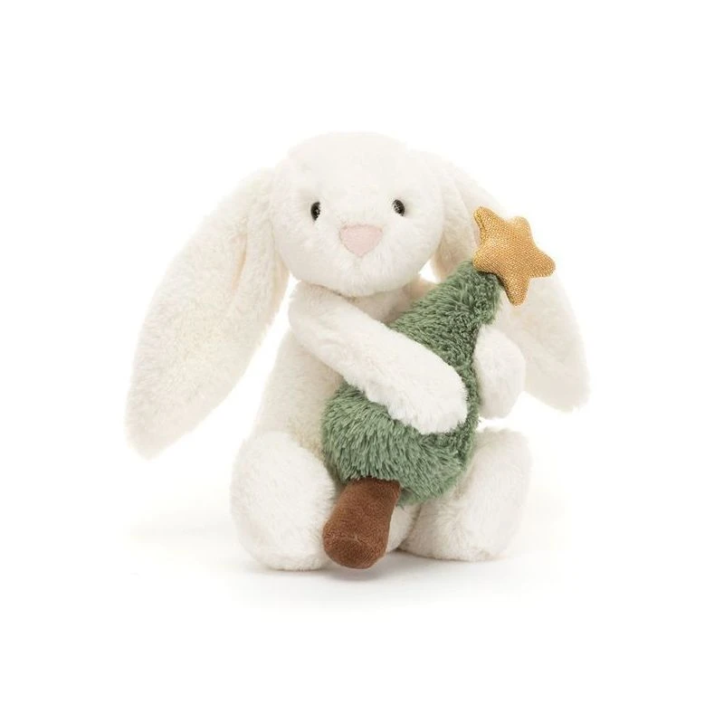 Wesoły Króliczek z Choinką 18 cm JellyCat