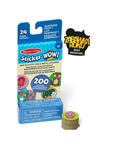 Naklejki niespodzianki  z mini książeczką - uzupełnienie Sticker WOW! | Melissa & Doug