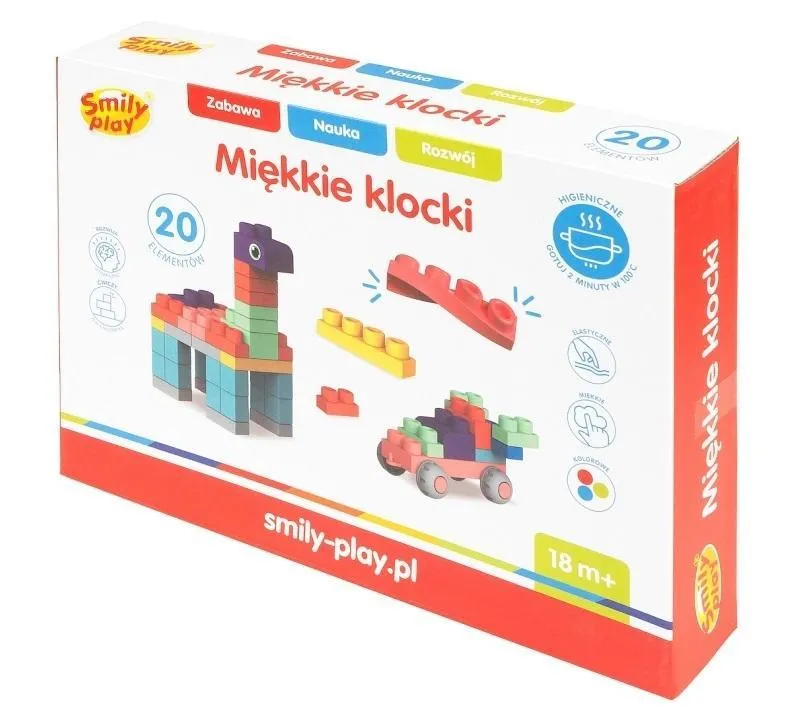 Klocki miękkie 20el SmilyPlay