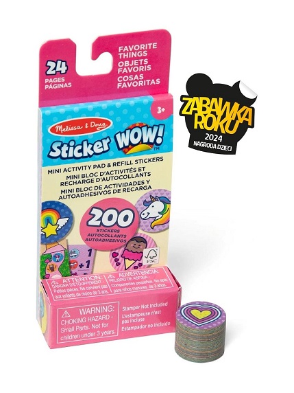 Naklejki "ulubione" z mini książeczką - uzupełnienie Sticker WOW! | Melissa & Doug