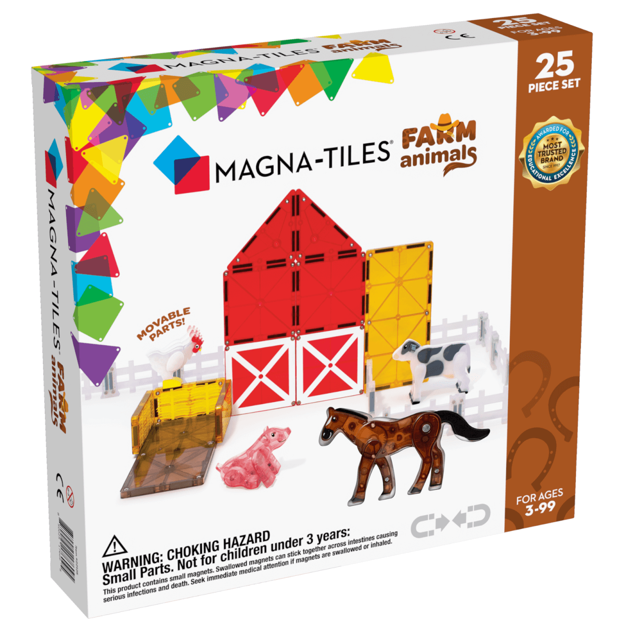 Klocki Magnetyczne Farm Animals 25 el. Magna Tiles