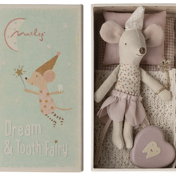 Myszka - Tooth fairy mouse, Little sister in matchbox Maileg