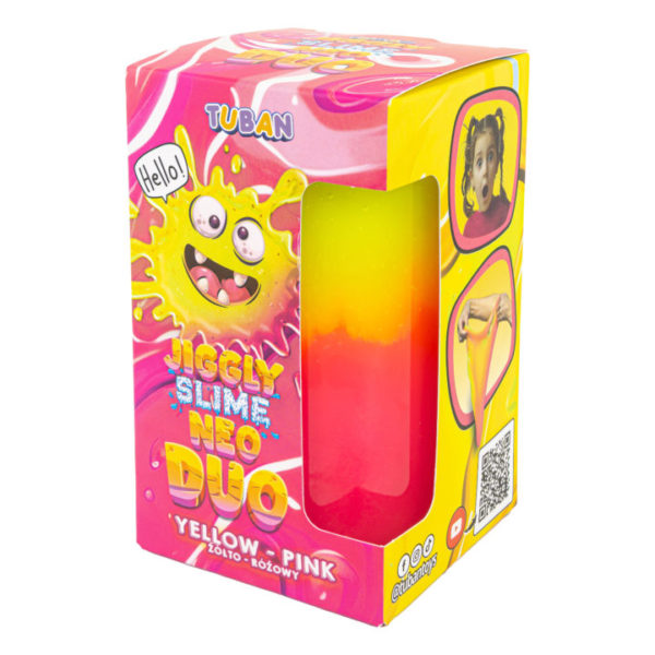 Jiggly slime neo żółto - różowy 430g | Tuban