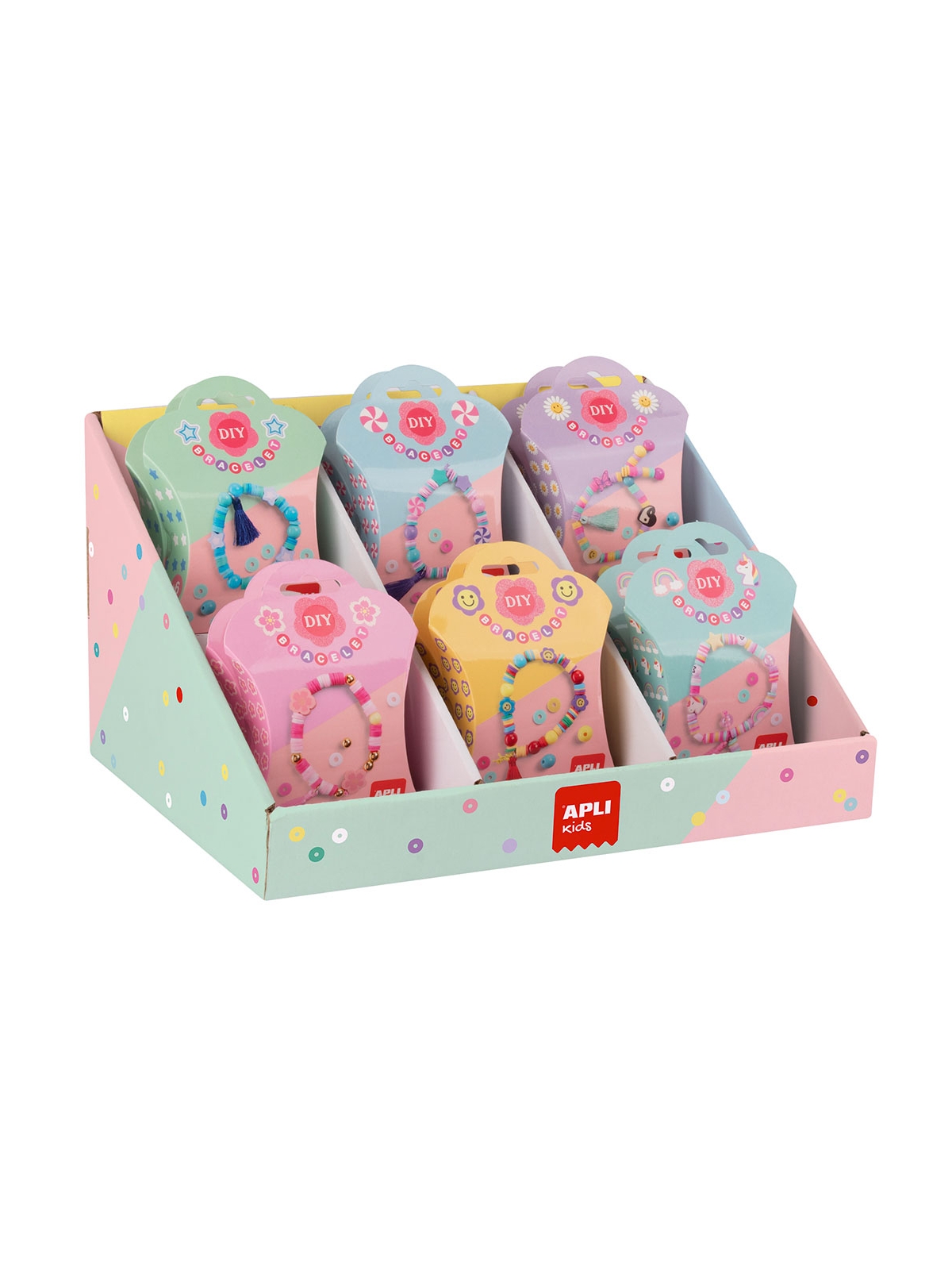 Zestaw DIY do robienia bransoletek - 6 rodzajów | Apli Kids