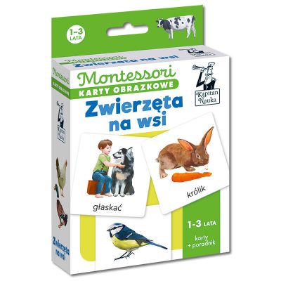 Montessori Karty obrazkowe Zwierzęta na wsi  | Kapitan Nauka