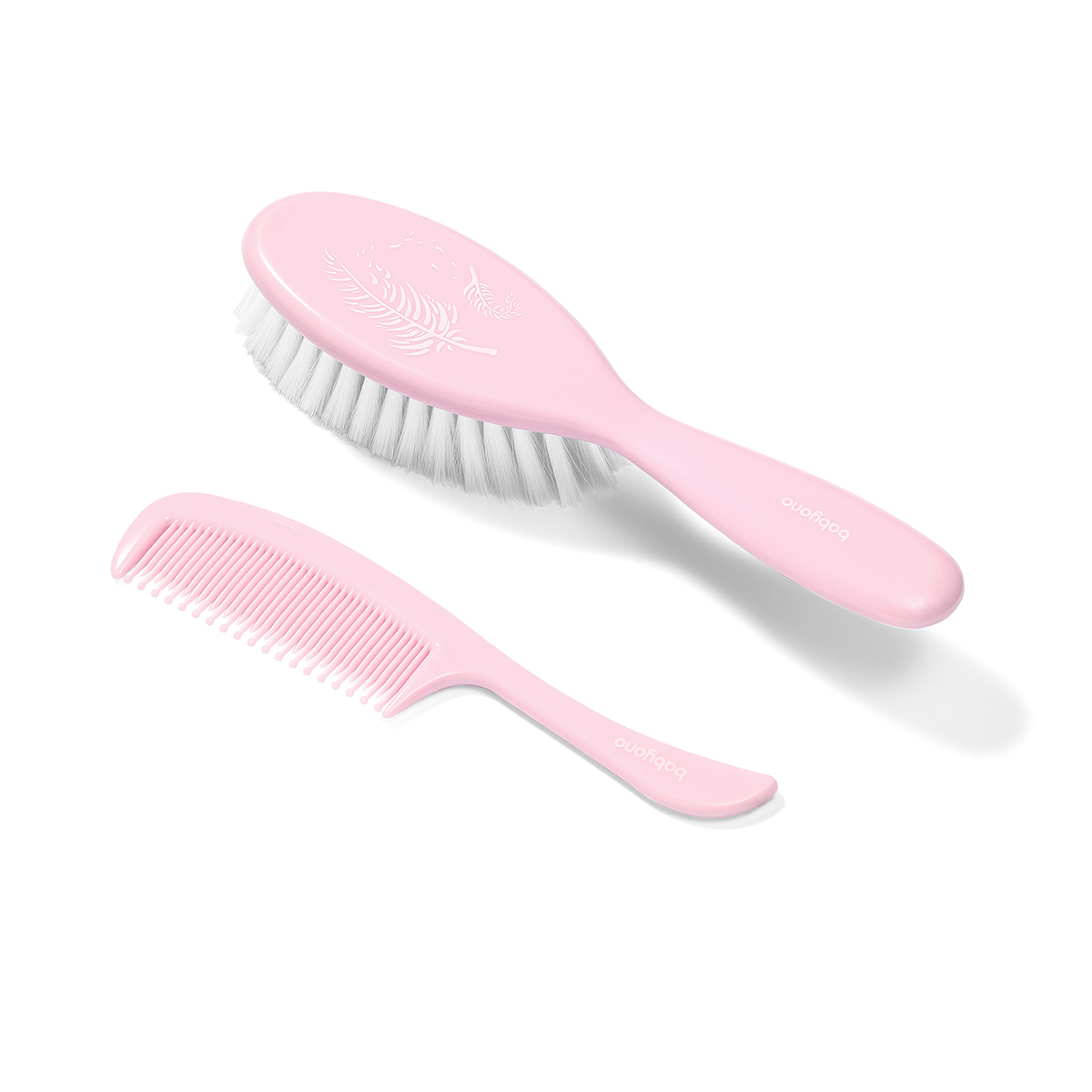 Szczotka i grzebień do włosów dla niemowląt. Różowa  babyono