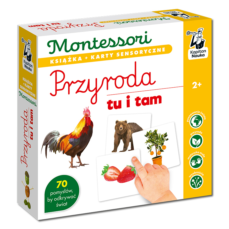 Montessori. Przyroda tu i tam. Karty sensoryczne z książeczką