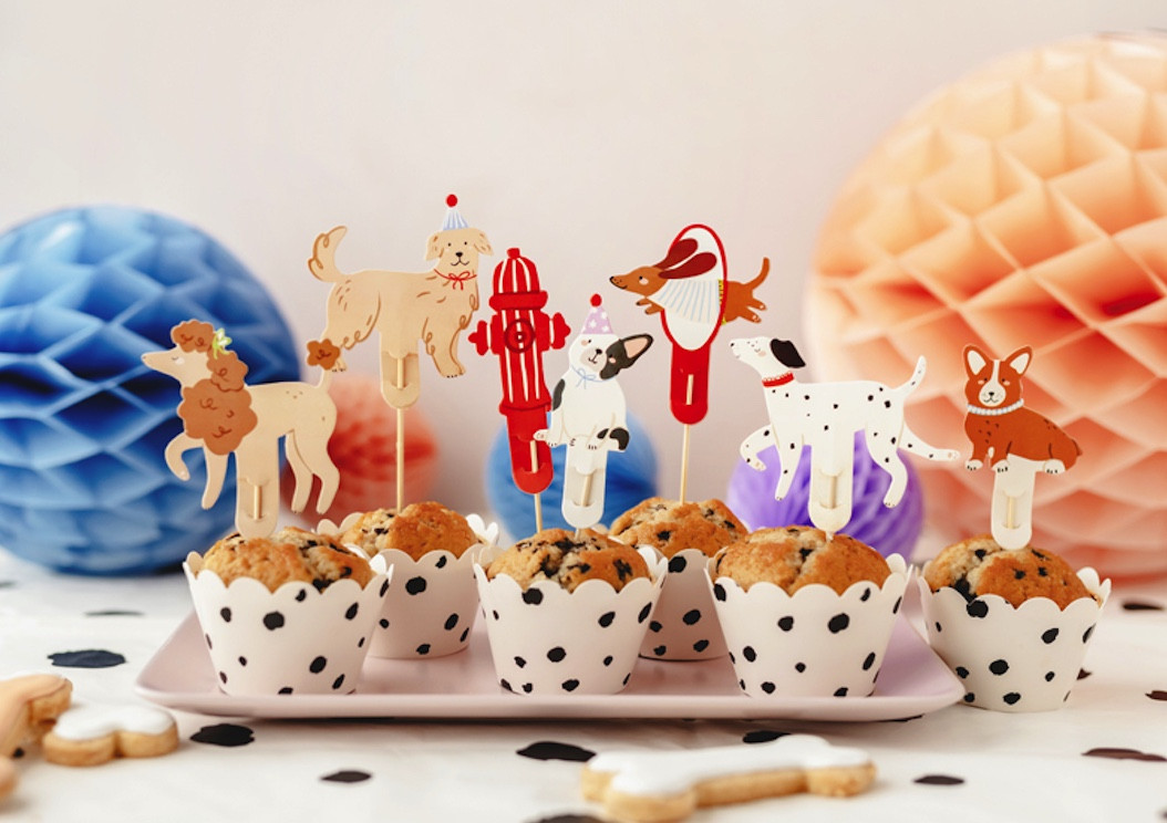 Toppery do muffinek Pieski - 7-9,5 cm, 7 szt.