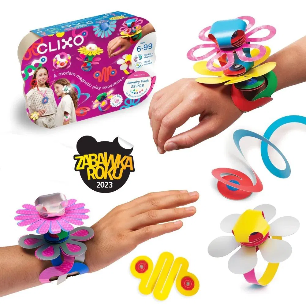 Klocki magnetyczne Zestaw do tworzenia biżuterii  28 el | Clixo